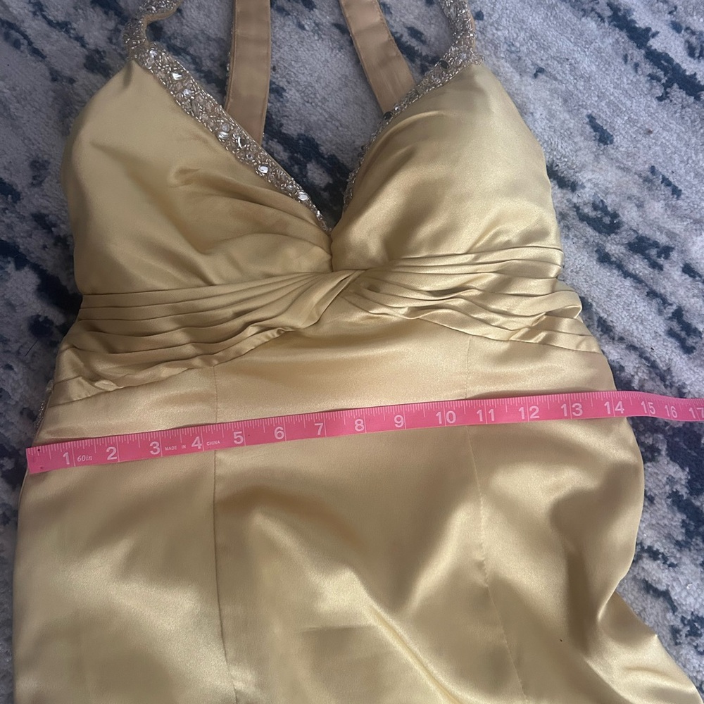 Xcite Prom Backless Gold Dress - Picture 5 of 11